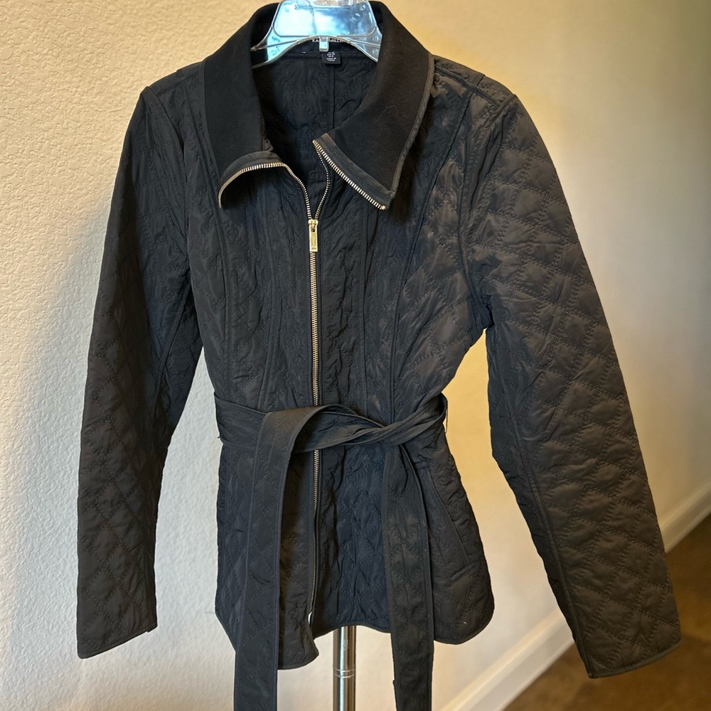Karen Millen Black Quilted Utility Jacket